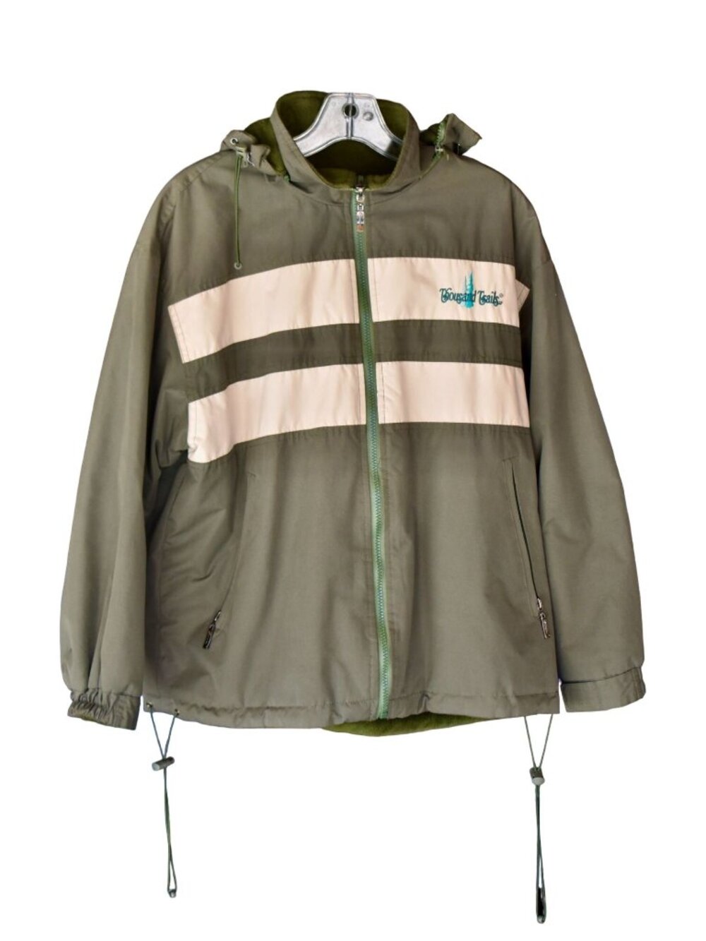 Vintage Women's  Thousand Trails Green Fleece Lined Water Resistant Jacket L